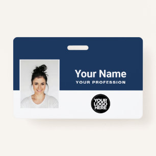 Custom Employee  Photo, Qr Bar Code, Logo, Lanyard ID Badge