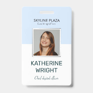 Custom Employee Photo QR Code ID Name Badge