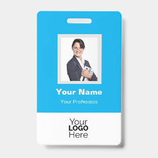 Custom Employee Photo, QR Code, Logo, Name Badge ID Badge