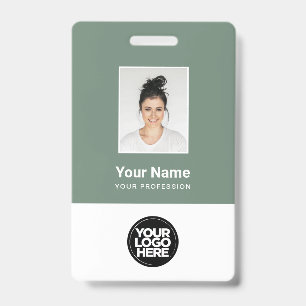 Custom Employee Photo, Qr Code, Logo, Name ID Badge