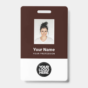 Custom Employee Photo, Qr Code, Logo, Name ID Badge