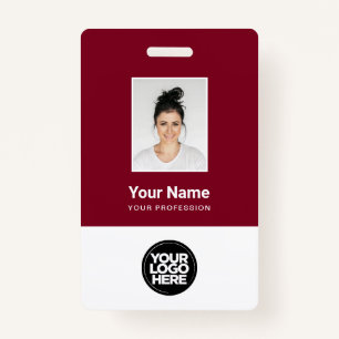 Custom Employee Photo, Qr Code, Logo, Name ID Badge