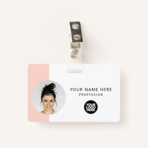 Custom Employee Photo, QR Code, Logo, Name ID Badge