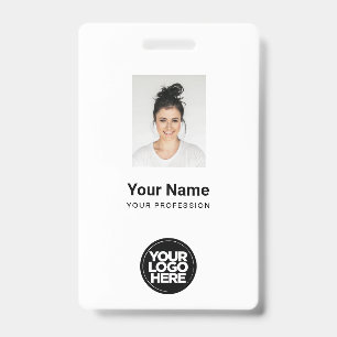 Custom Employee Photo, Qr Code, Logo, Name ID Badge