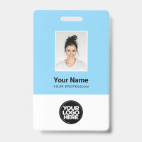 Custom Employee Photo, Qr Code, Logo, Name