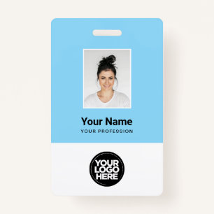 Custom Employee Photo, Qr Code, Logo, Name ID Badge