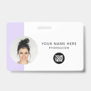 Custom Employee Photo, QR Code, Logo, Name ID Badge