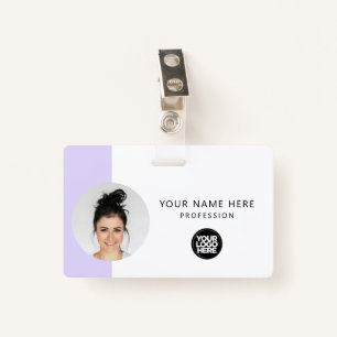 Custom Employee Photo, QR Code, Logo, Name ID Badge