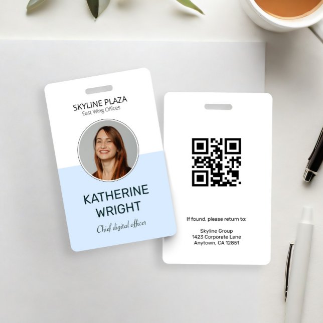 Custom Employee Photo Round ID Name ID Badge (Creator Uploaded)