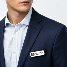 Custom Employee Safety Pin or Magnetic Classic