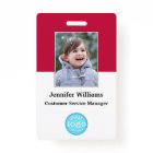 Custom Employee Staff Logo Barcode Name Photo ID