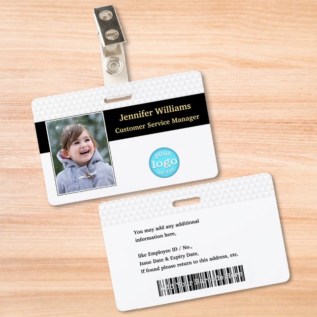 Custom Employee Staff Logo Photo Barcode Name ID ID Badge (Custom Employee Staff Logo Photo Barcode Name ID Badge)