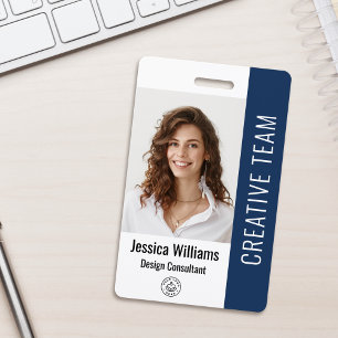Custom Employee Staff Name Logo Bar Code Photo ID ID Badge