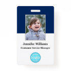 Custom Employee Staff Name Logo Barcode Photo ID