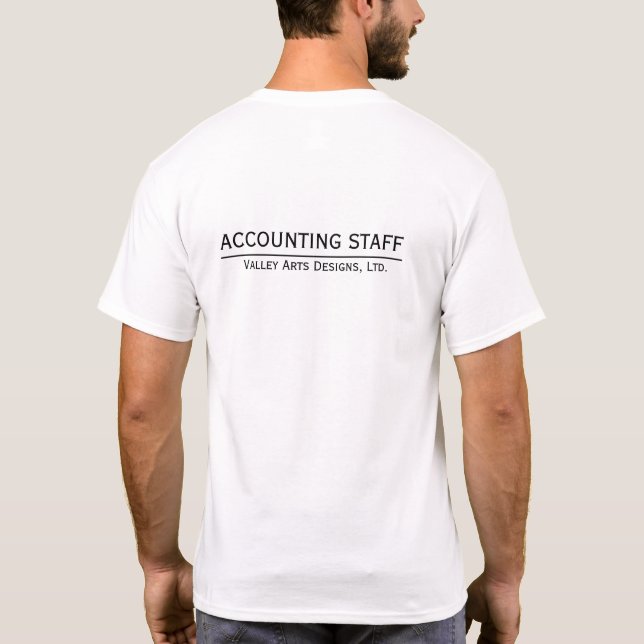 Custom Employee Tshirt, Add Your Logo Men T-Shirt (Back)
