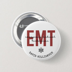 Custom EMT Emergency Medical Technician 6 Cm Round Badge