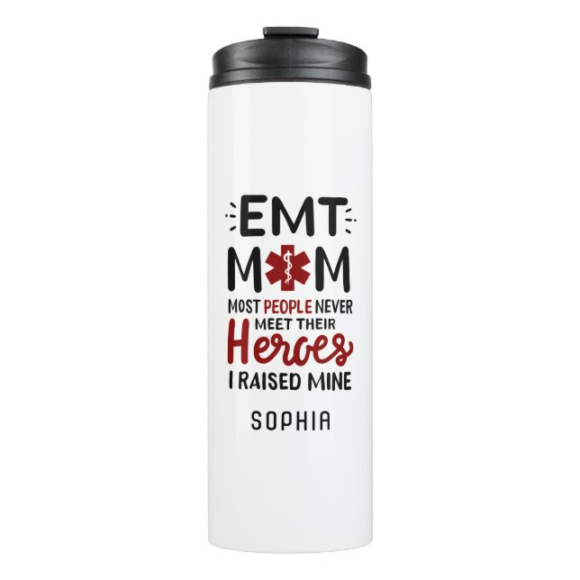 Custom EMT Medical Assistant Mum Name Thermal Tumbler (Front)