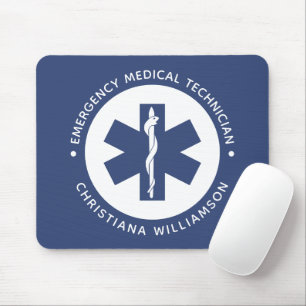 Custom EMT Symbol Emergency Medical Technician Mouse Mat