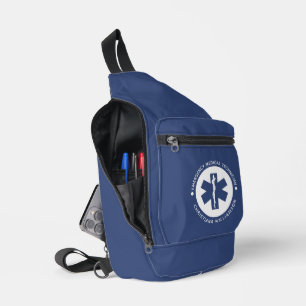Custom EMT Symbol Emergency Medical Technician Sling Bag