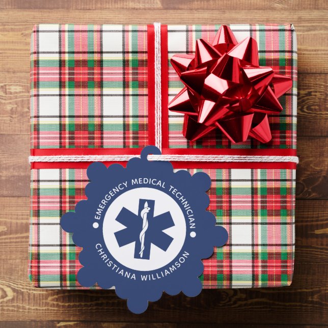 Custom EMT Symbol Emergency Medical Technician Tree Decoration Card (Insitu (Gift))