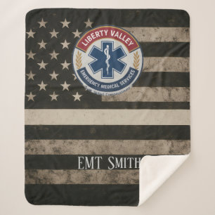 Custom EMT Thin White Line Blanket