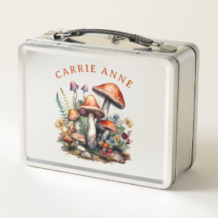 Custom Enchanted Forest Mushrooms  Metal Lunch Box