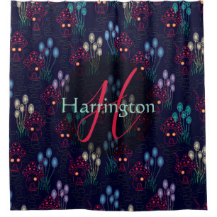 Custom Enchanted Mushroom Forest  Shower Curtain