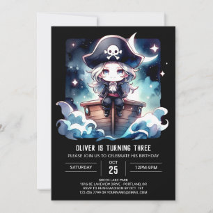 Custom Enchanted Pirate Birthday Invitation