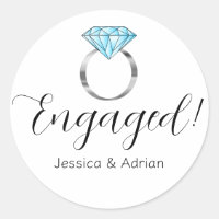Custom Engaged Diamond Blue Silver Engagement Ring