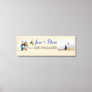 Custom Engagement Gift Canvas Print