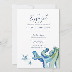 Custom Engagement Invitations Seaside Theme