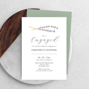Custom Engagement Invitations Watercolor Lavender