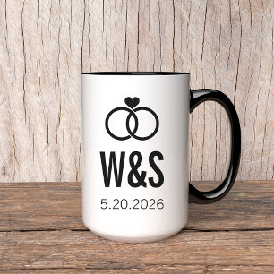 Custom Engagement Mug   Gift for Her or Newlyweds