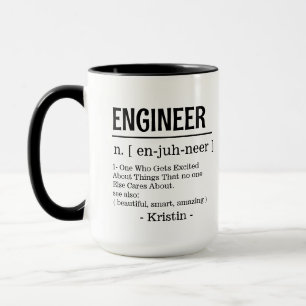 Custom Engineer Definition Funny Engineer Birthday Mug