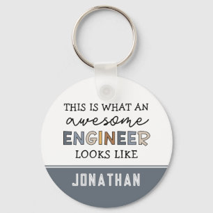 Custom Engineer Funny Awesome Engineer Engineering Key Ring