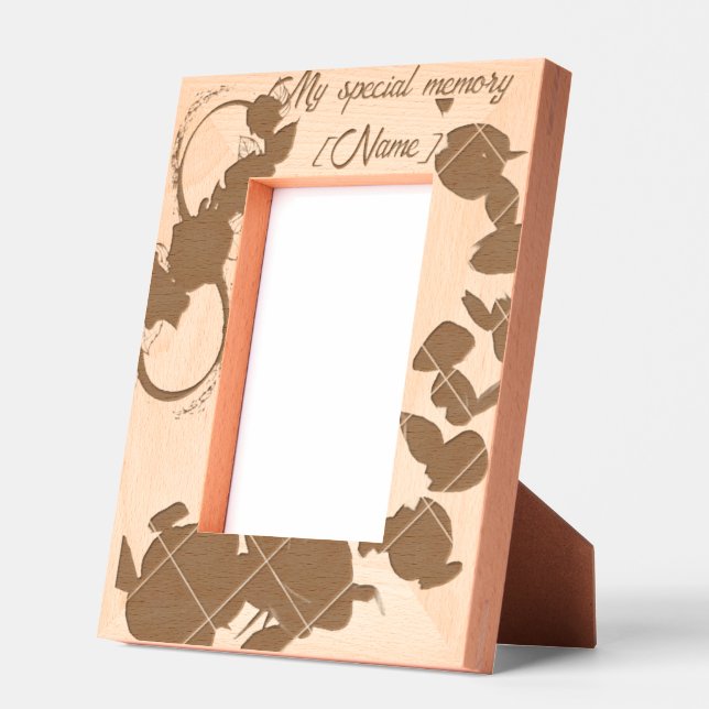 Custom Engraved Wooden Photo Frame – "My Special M (Left)