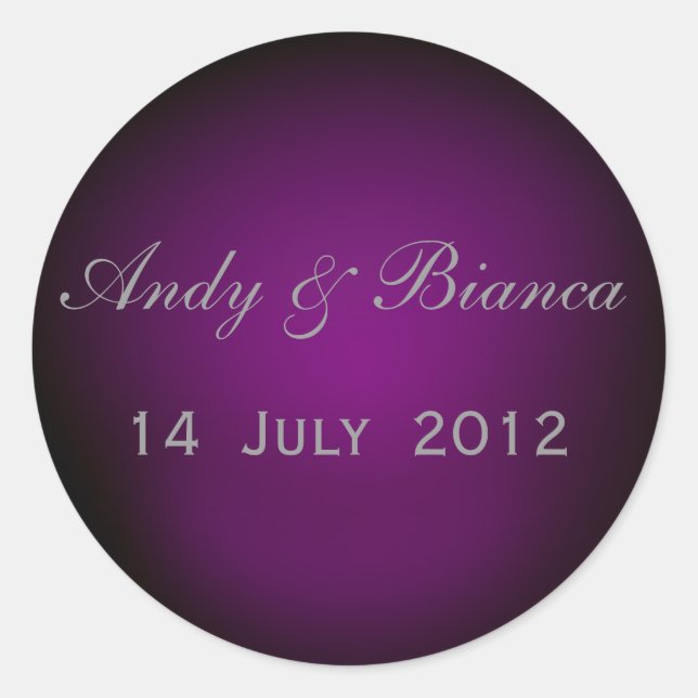 Custom envelope seals in plum (Front)