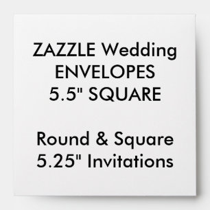 Custom Envelopes 5.25" Square Invitations