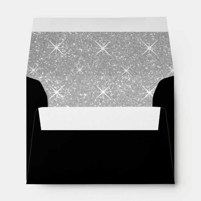 Custom envelopes with glitter lining on the inside (Back (Bottom))