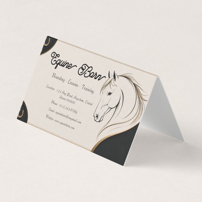 Custom Equestrian Business Card (Front)