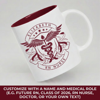 Custom ER Nurse Mug Graduation Gift for RN Nurse