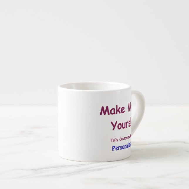 Custom Espresso Mug to Personalise 6oz (Front Right)