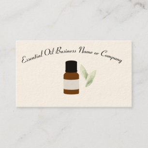 Custom essential oil hand created business card