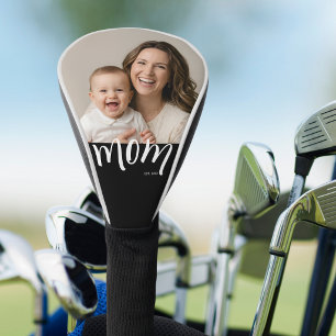 Custom Est. Year Script Black Colorblock Mother's Golf Head Cover