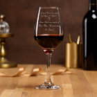 Custom Etched Wine Glass – Personalised Engraved