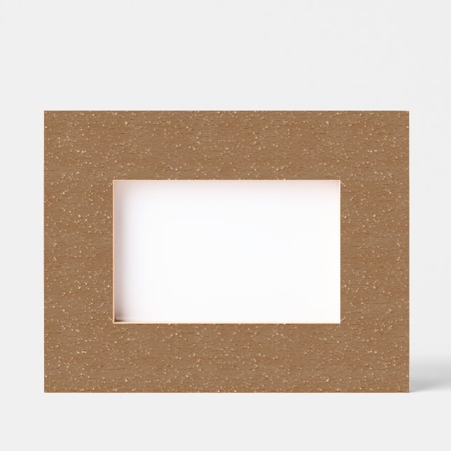 Custom Etched Wood Picture Frame – Warm Sand (Front)