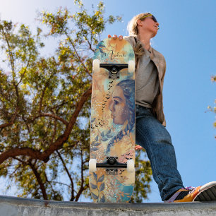 Custom Ethereal Autumn Leaves Skateboard Deck 