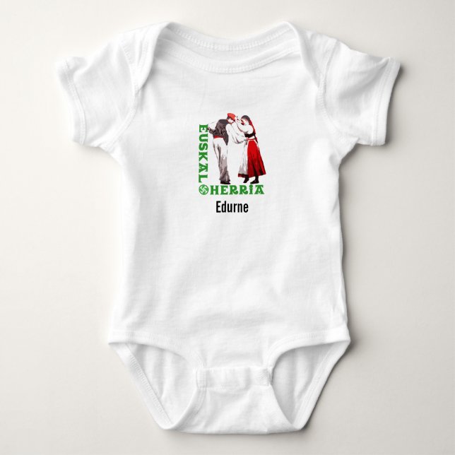 Custom, Euskal Herria, traditional Basque dancing: Baby Bodysuit (Front)
