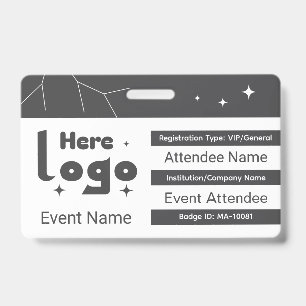 Custom event badge conference ID badge