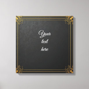 Custom Event Signage – Ornate Gold Frame Editable  Canvas Print